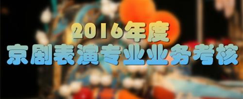 亚洲操肥逼国家京剧院2016年度京剧表演专业业务考...